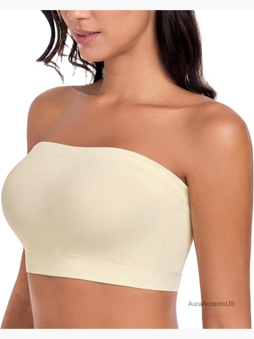 Strapless Bandeau Bra Wireless Seamless Multiway Supportive Lightly Padded